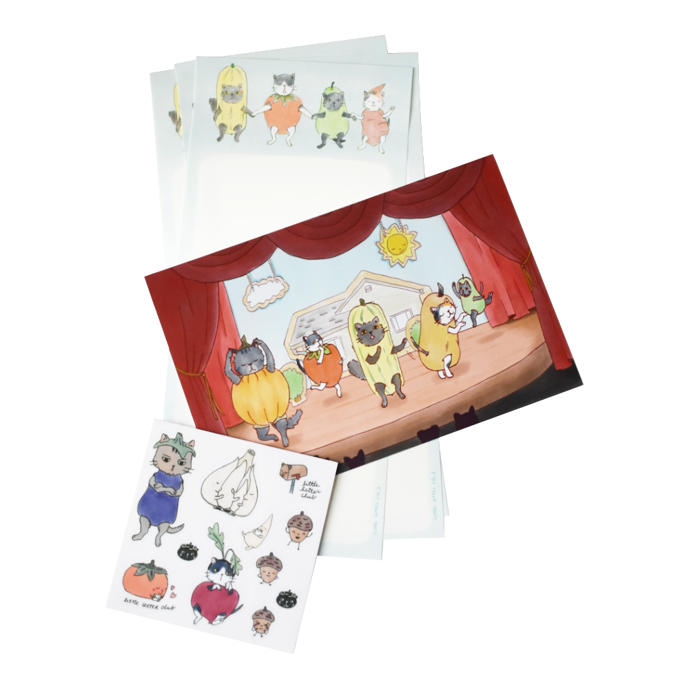 Veggie Cats Stationery Set